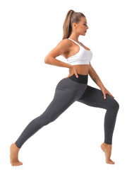 Women's Seersucker High Waisted Yoga Leggings