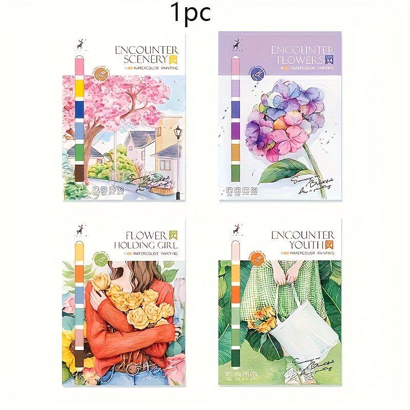 Creative Drawing Book Coloring Book and Landscape & Floral Artistic Painting Pap