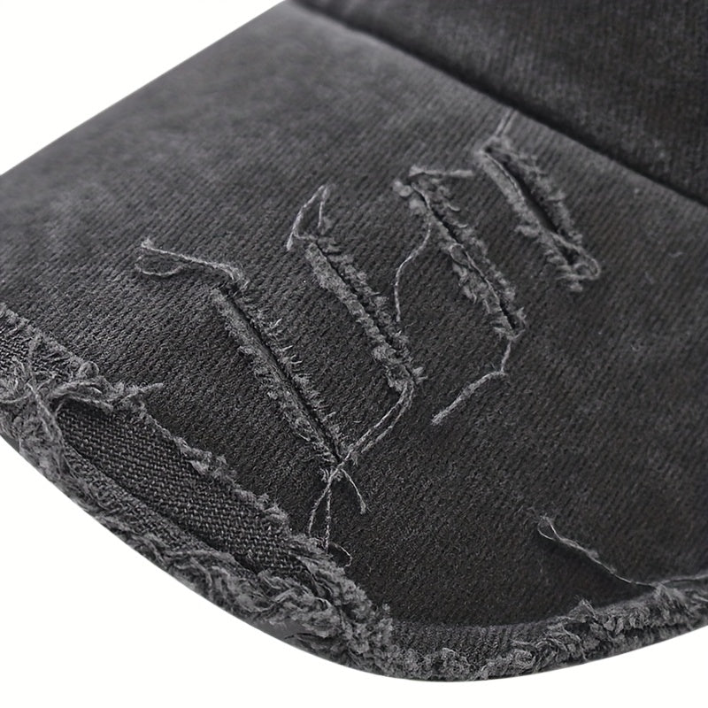 Unisex Ripped Baseball Cap Washed Street Wear Peaked Hat