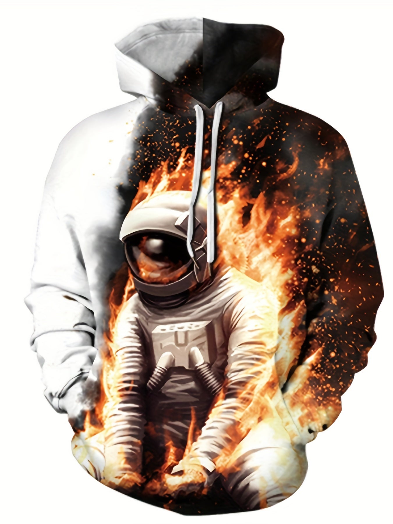 3D Graphic Print Hoodie Men's Casual Pullover Hoodie