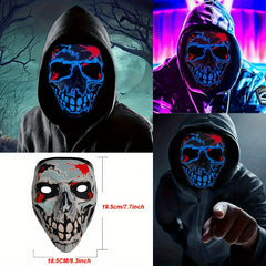 Halloween Luminous Mask Skull Head Mask Party Dating Bar Mask
