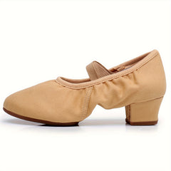 Women's Mid Heel Dance Sneakers Professional Dance Shoes