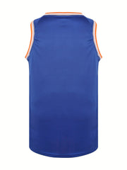 Men's Solid Basketball Jersey Active Breathable Sleeveless Shirt