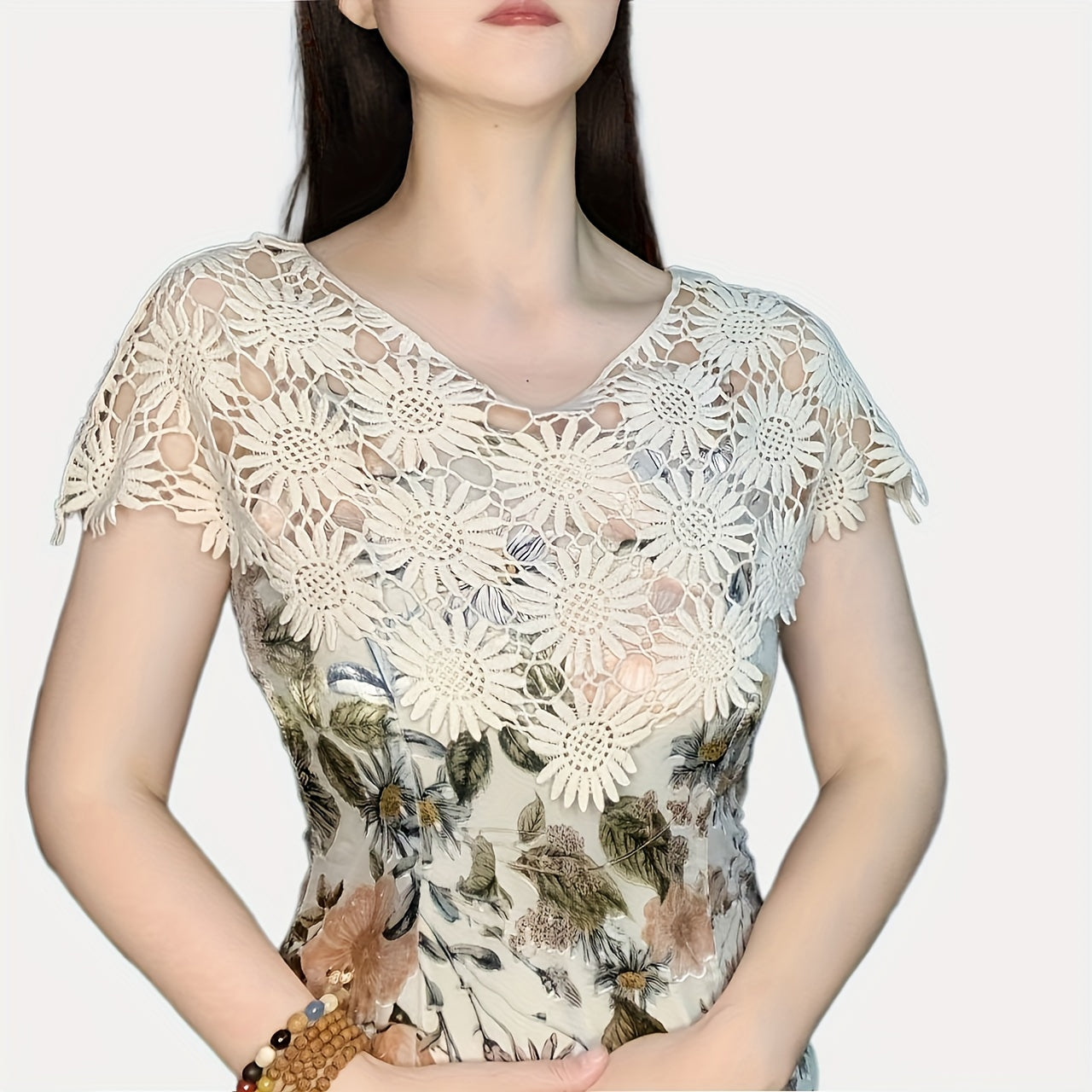Sunflower Hollow Out Shawl Vintage Cape for Party Prom Wedding