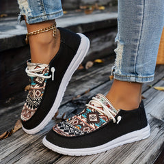 Women's Retro Floral Slip-On Skate Shoes
