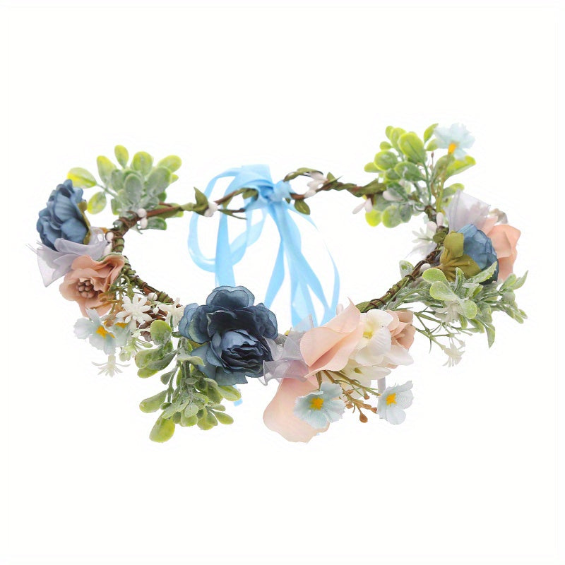 Simulated Flower Garland for Girls Party Headdress