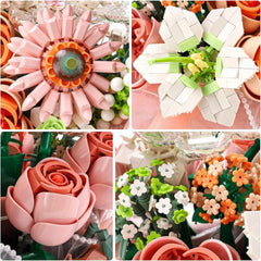 DIY Bouquet Flower Building Blocks Set 1212 Particle Roses Bonsai Kit