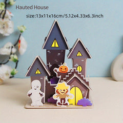 Castle Halloween Paper 3D Puzzle DIY Model Kids Toys Holiday Gift
