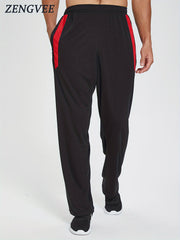 ZENGVEE Men's Elastic Waist Pocket Pants
