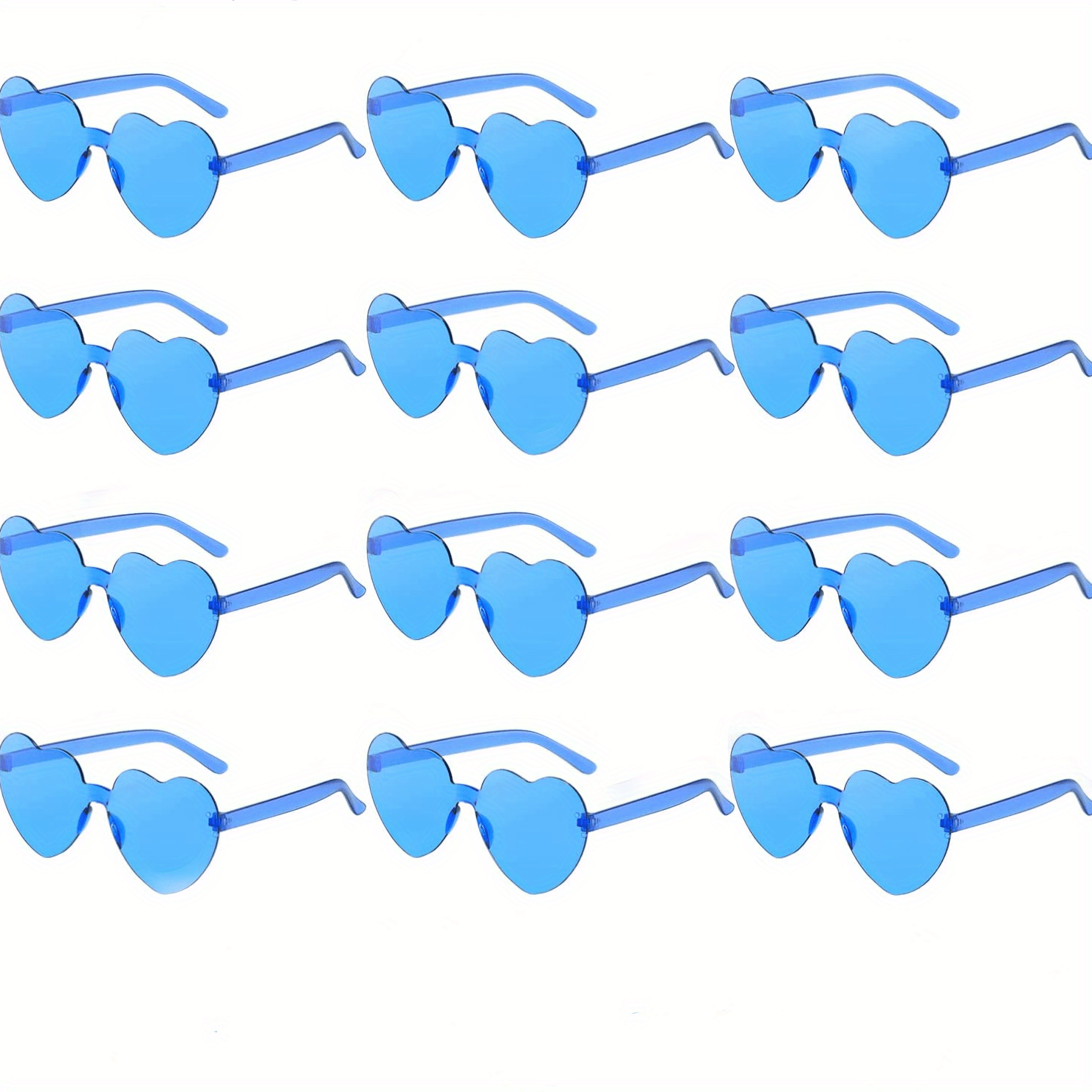 12 Pairs Heart Shaped Candy Sunglasses for Parties