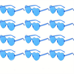 12 Pairs Heart Shaped Candy Sunglasses for Parties