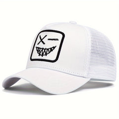 Men's Happy Face Trucker Hat Baseball Cap Adjustable Sun Hat