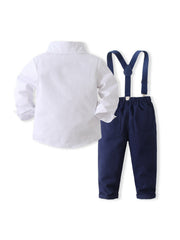 Boys Gentleman Outfits Long Sleeve Shirt&Pants Set