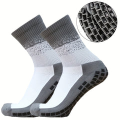 Striped Soccer Socks Moisture Wicking Non-slip Outdoor Sports Crew Socks