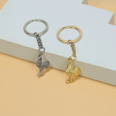 Retro Rooster Alloy Key Chain Pendant Bag Hanging Key Chain Ornament