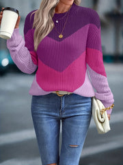 Crew Neck Pullover Sweater Casual Long Sleeve for Fall & Winter