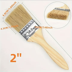 Thickened Natural Paint Brush Set with Decorative Small & Stain Brushes