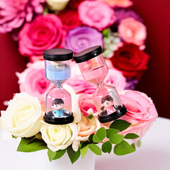 2pcs Couple Hourglass Timer Ornament Creative Gift Craft Home Hourglass