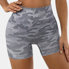 Camouflage Yoga Shorts High Stretch Hip Lift Fitness Activewear