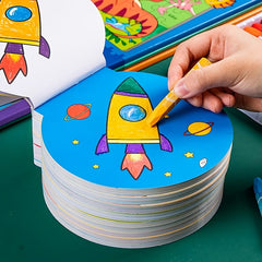 Circular Graffiti Coloring Book for Ages 3 - Animal Drawing Games