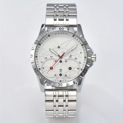 KUERST Men's Steel Strap Automatic Mechanical Watch Waterproof 3D Dial Calendar