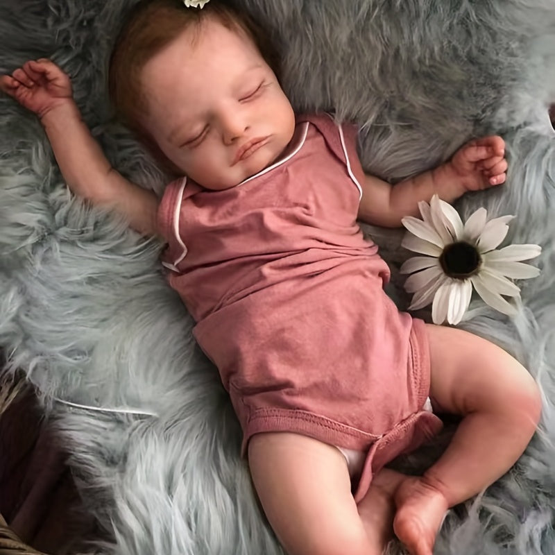 19inch Newborn Baby Rebirth Doll Varicose Veins Implanted Hair