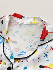 Boys Submarine Pajamas Set Short Sleeves Tops & Bottoms