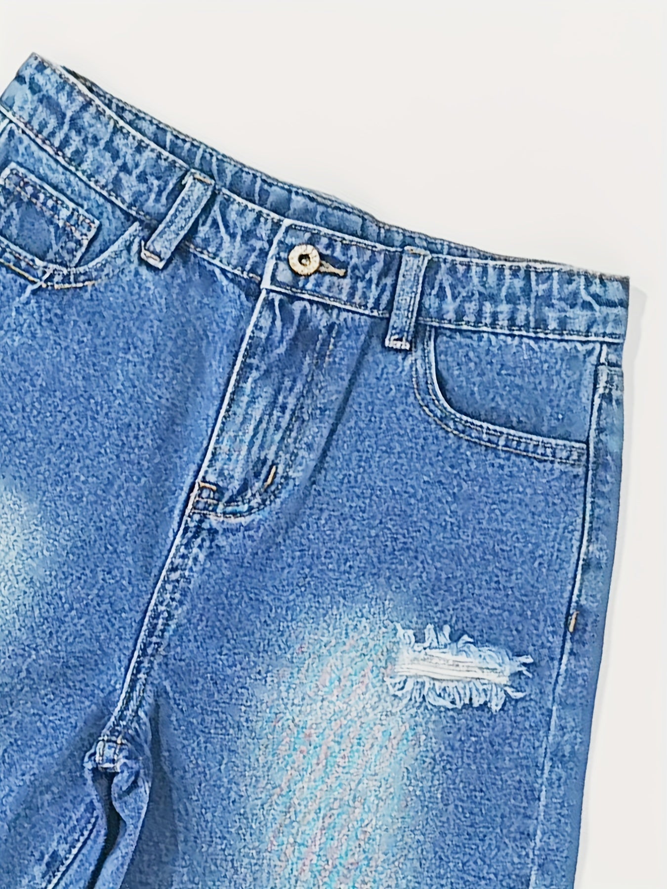 Boys Ripped Denim Shorts for Summer Outdoor
