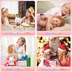 24pcs Little Girl Ring Box Dress Up Toys for 4-12 Year Old Girl's Birthday Gift