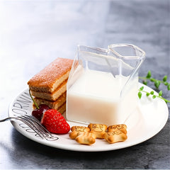 Creative Milk Box Water Cup Glass Bottle For Juice Coffee Tea Birthday