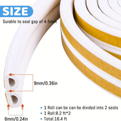 Foam Window Seal Strip Weatherstrip for Doors/Windows 7.2"x6.25"x8ft