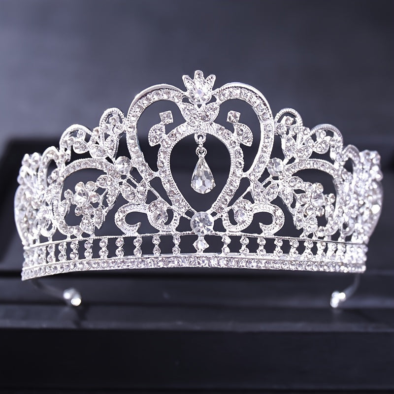 Wedding Silver Rhinestone Princess Tiara Crown Headband