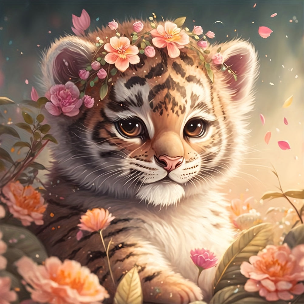 Flower Lion DIY 5D Diamond Painting Set