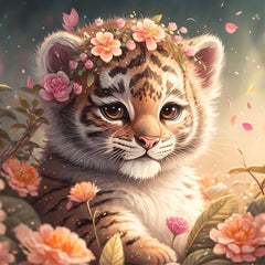 Flower Lion DIY 5D Diamond Painting Set