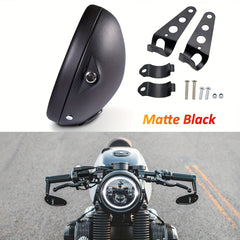 Motorcycle LED Headlight Housing Cover Bucket Round Headlamp Mount