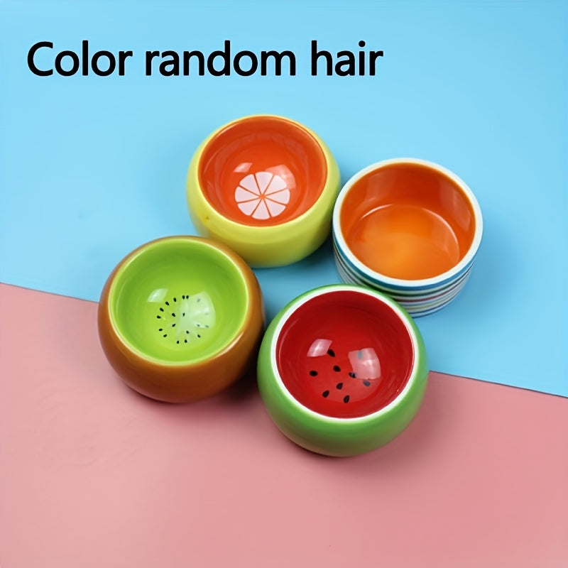 Fruit Hamster Ceramic Bowl Food Pot For Small Pet Squirrel