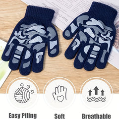 Children's Winter Warm Knitted Gloves For Boys And Girls