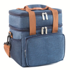 Large Capacity Double Layer Picnic Bag for Outdoor Travel