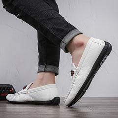 Men's Metallic Moccasin Loafers Non-slip Slip-On Shoes
