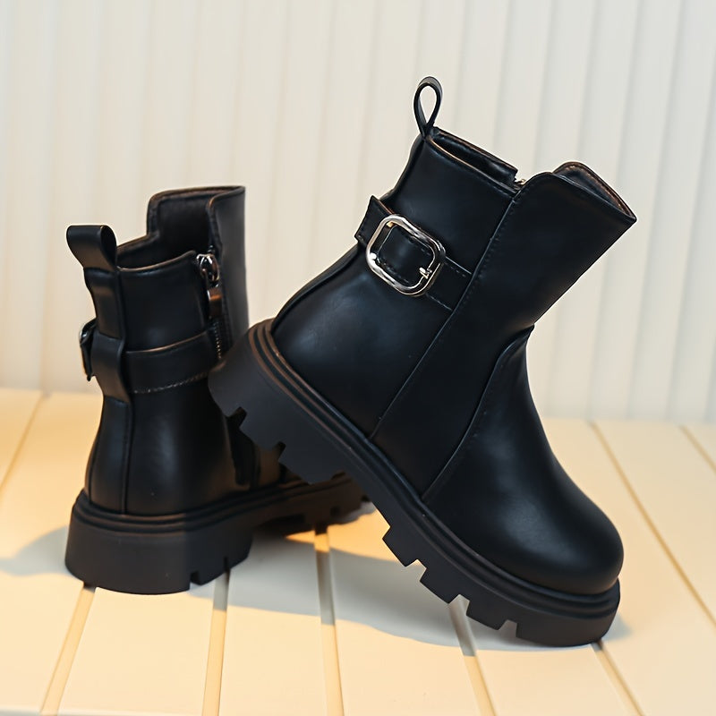 Girl's High Top Riding Boots w/ Adjustable Buckle