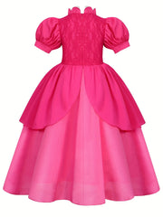Cartoon Princess Dress For Girls Peach Costumes Princess Dress Girls