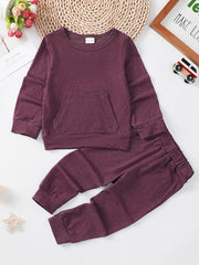Girls Long Sleeve Crew Neck Pullover & Sweatpants Set