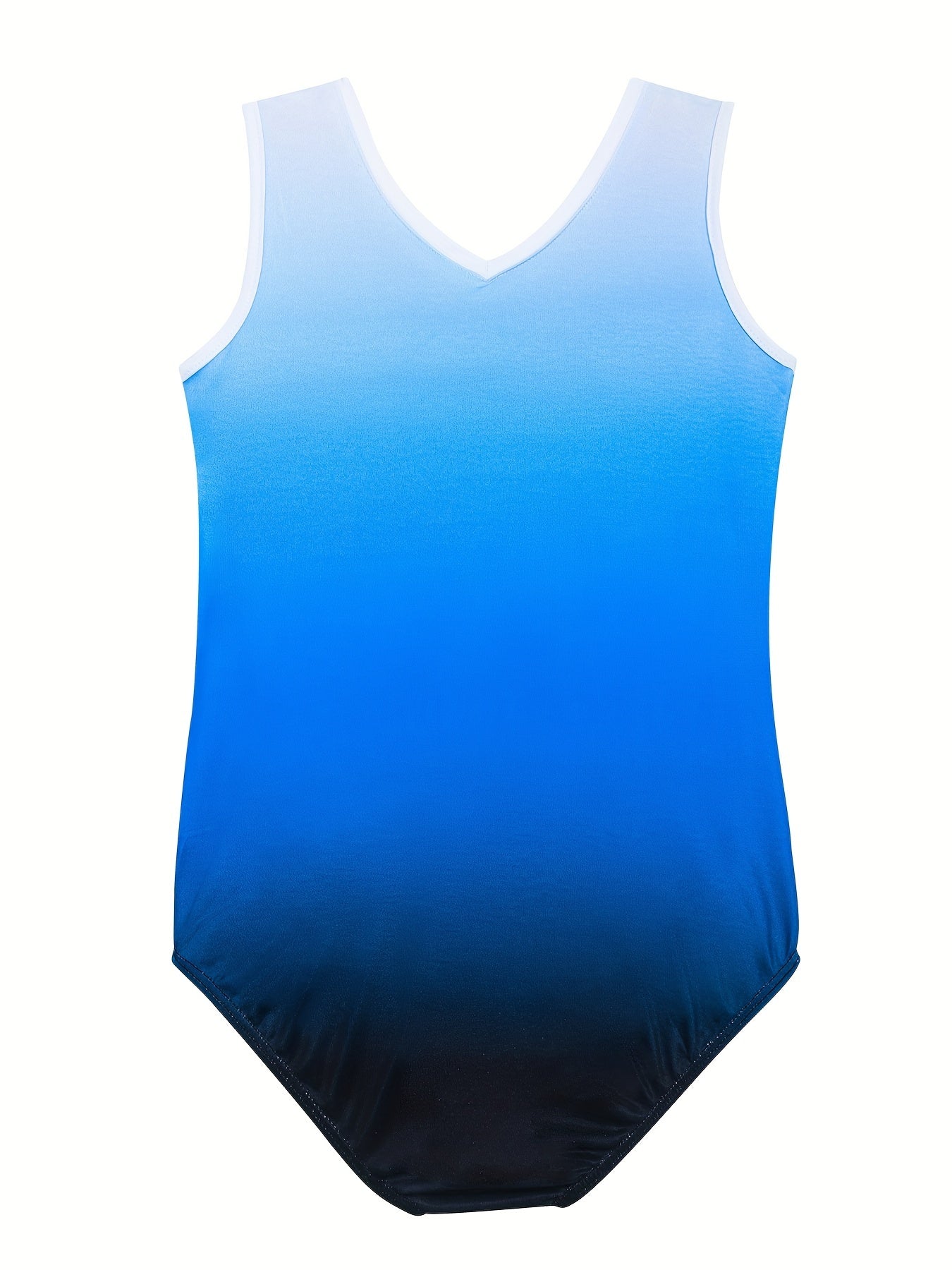 Girls Gradient Sleeveless Gymnastics Leotard