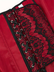Lace Patchwork Bustier Gothic Waist Corset Shaping Top Women's Shapewear