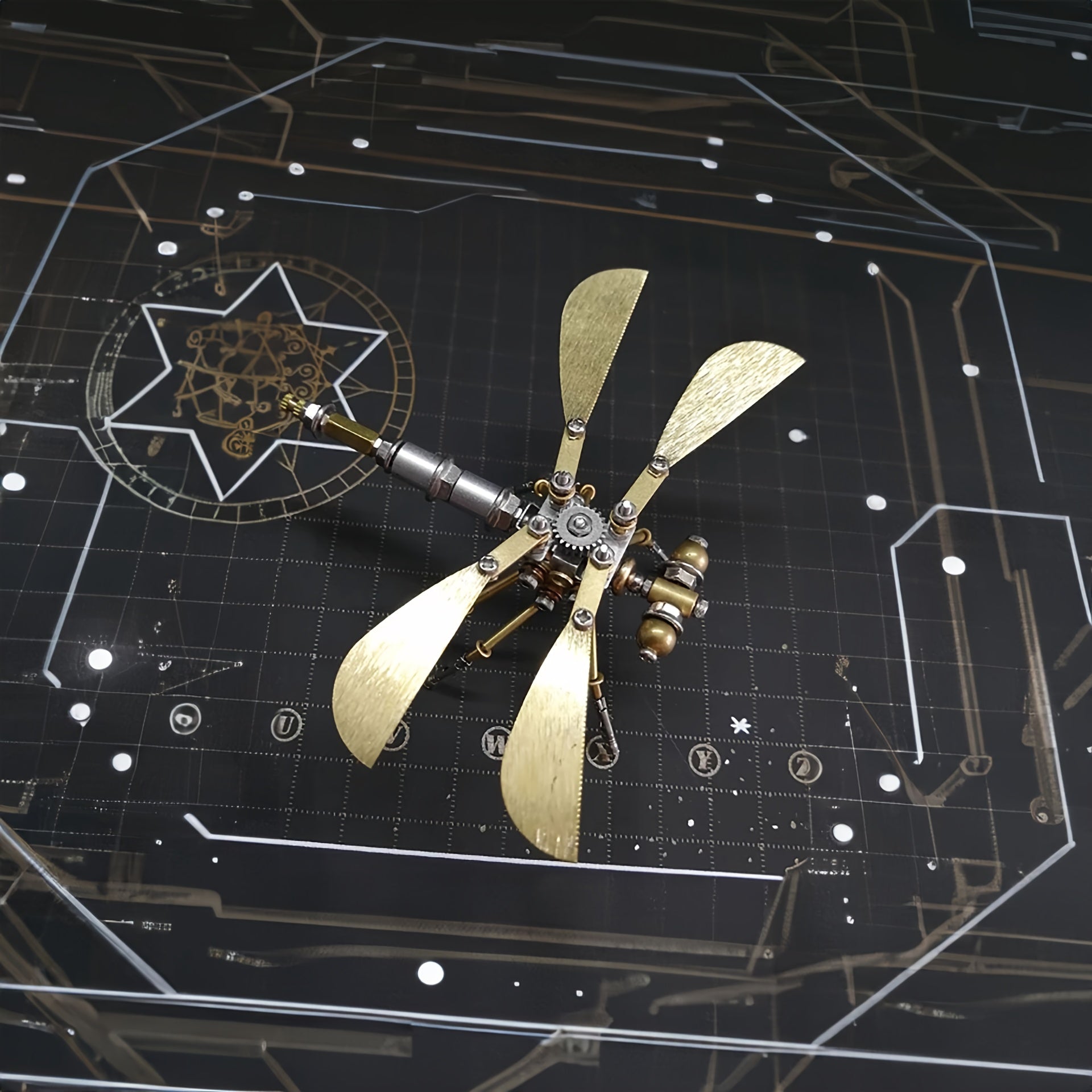 Mechanical Dragonfly Steampunk Metal 3D Jigsaw Puzzle Toy