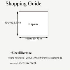6 Soft Polyester Napkins for Weddings and Parties