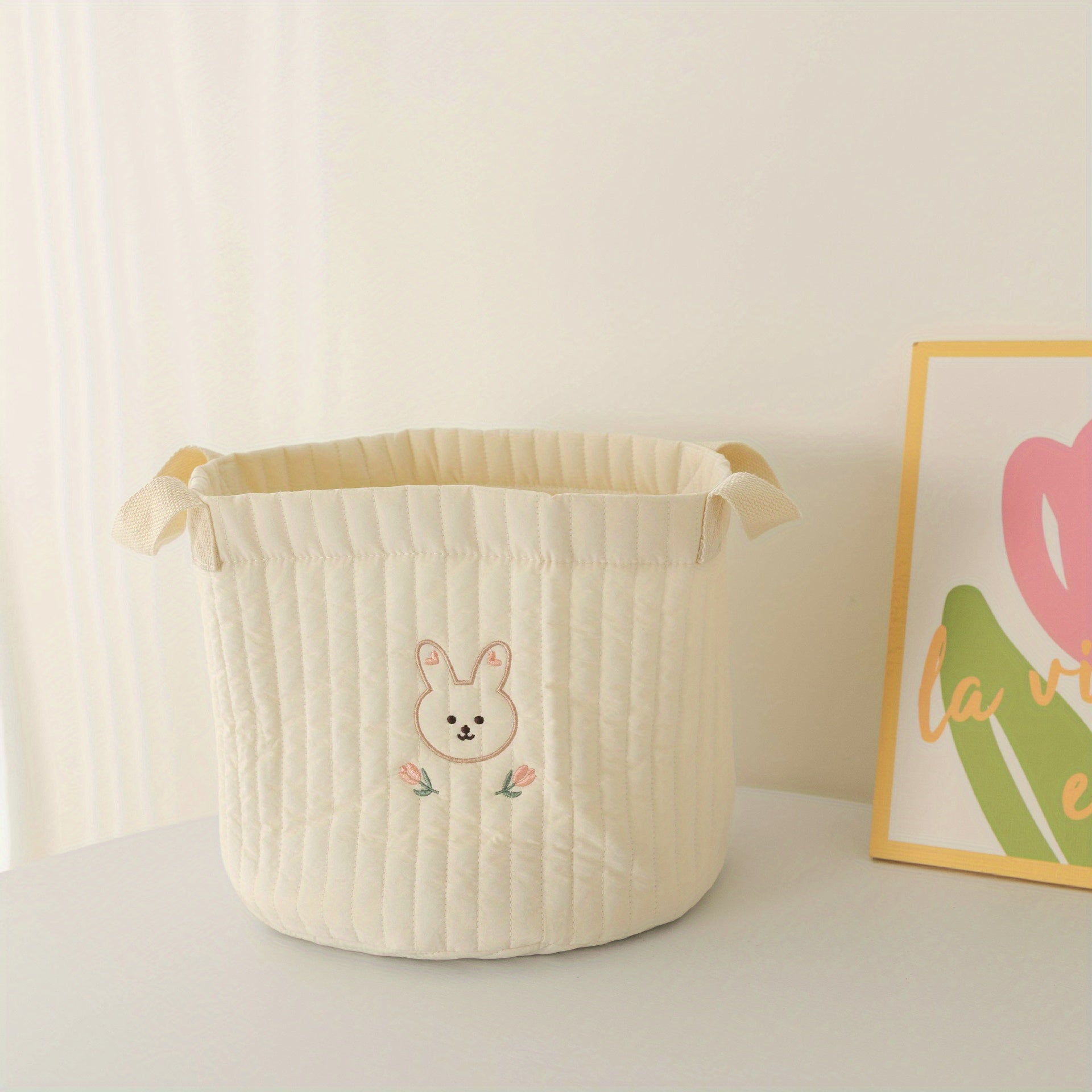 Small Bear Rabbit Storage Bag Baby Diaper Clothes Toy Basket