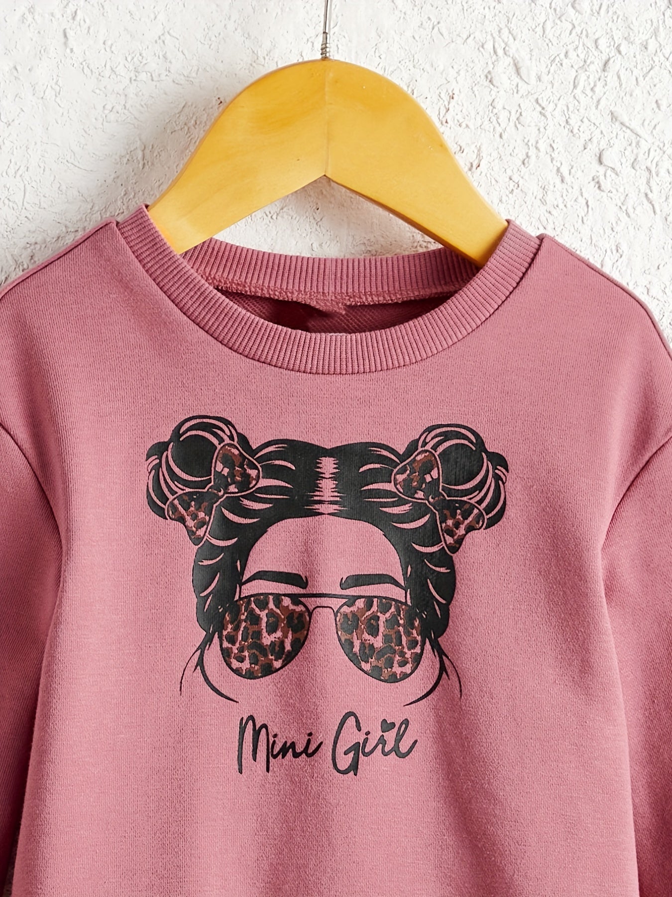 MINI GIRL 2pcs Sweatshirt & Leopard Leggings Set