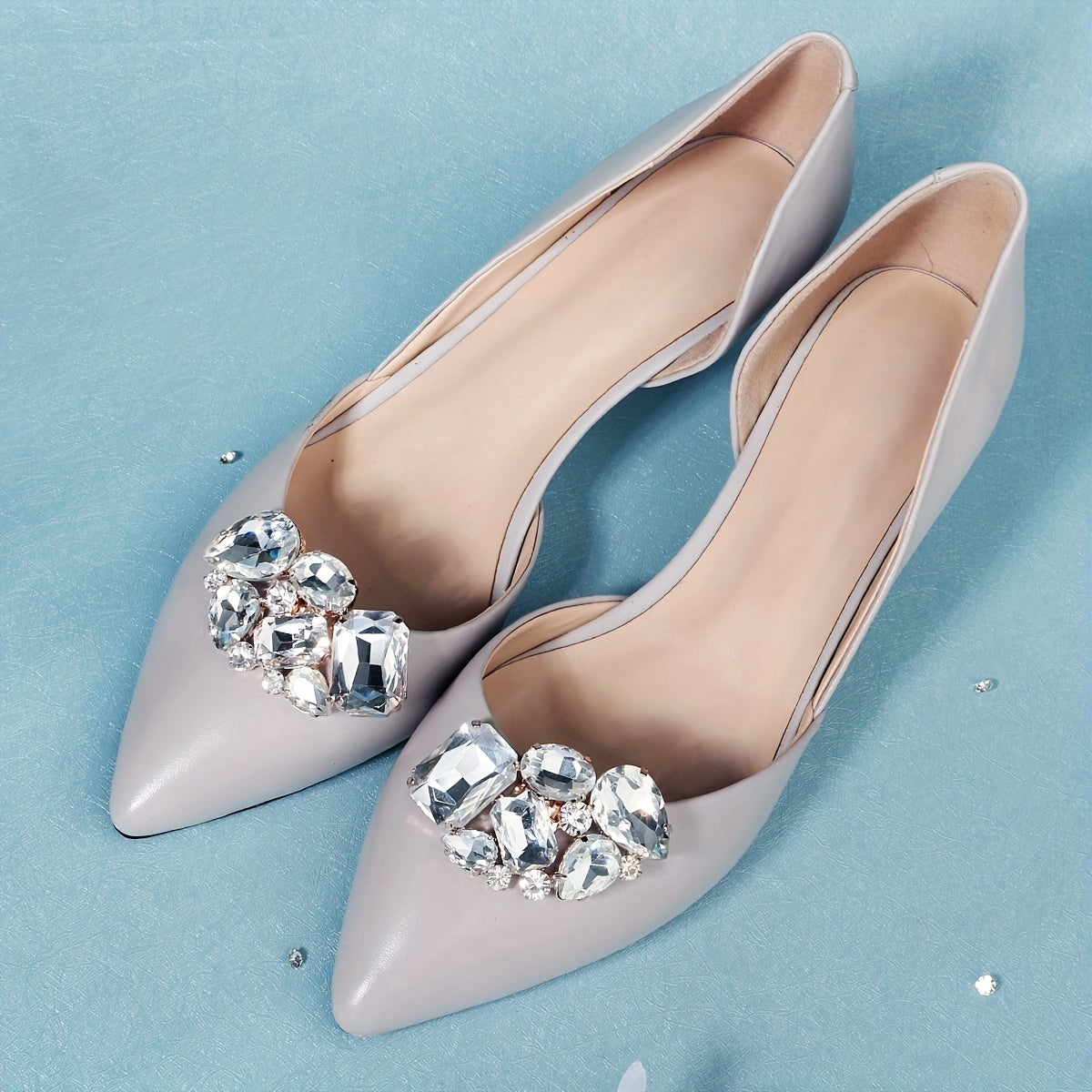 Rhinestone Shoe Clips Floral Shoe Buckle Wedding Party