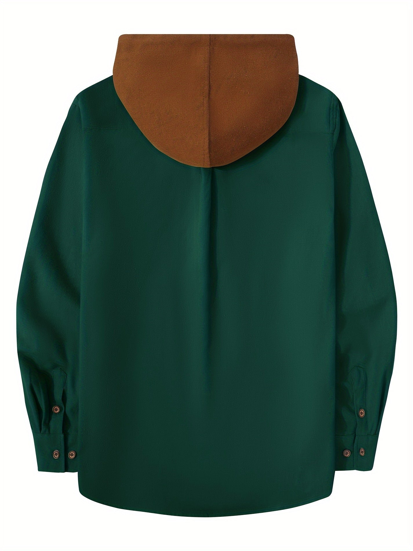 Men's Hooded Long Sleeve Shirt for Autumn